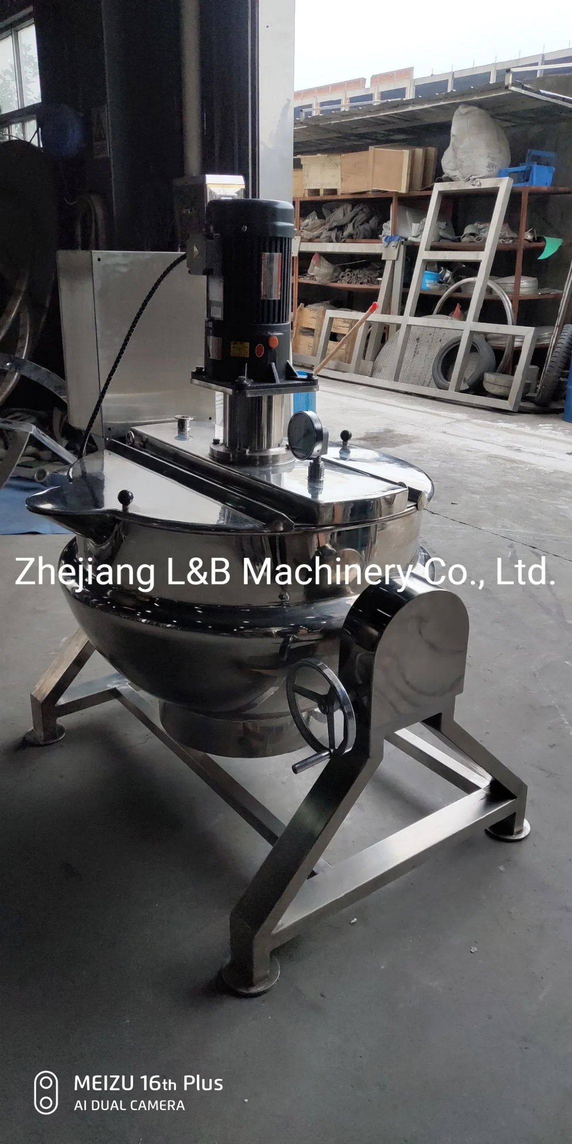 Stainless Steel Mixing Equipment Electric Heating Cheese Blending Vertical Jacketed Chocolate Melting Pot Machine