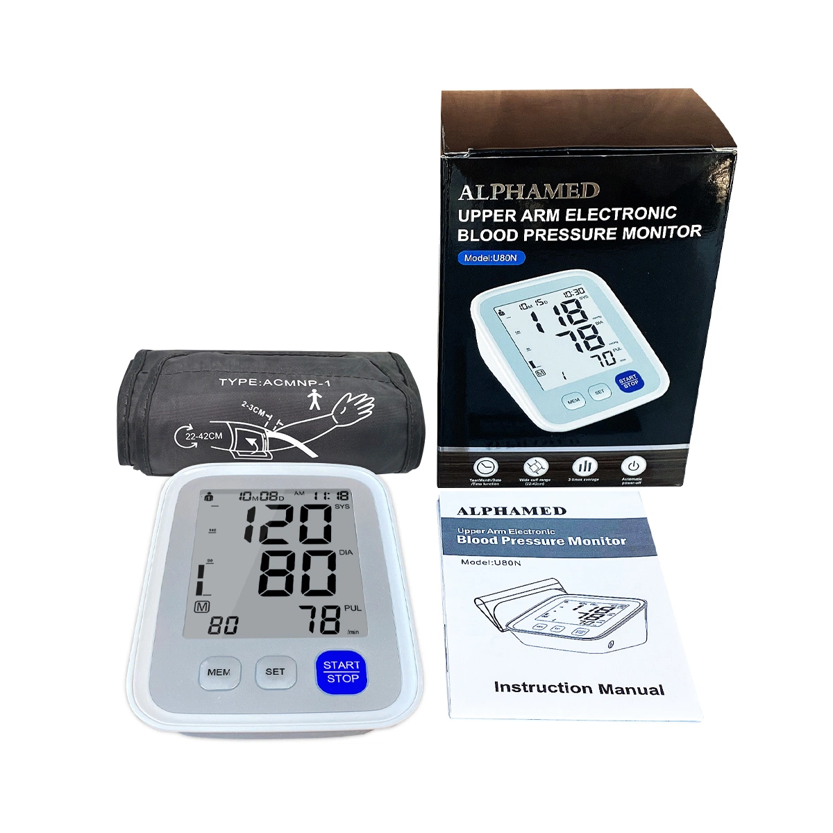 Medical Device Automatic Bp Apparatus Bp Machine Digital Blood Pressure Monitor with Cuff