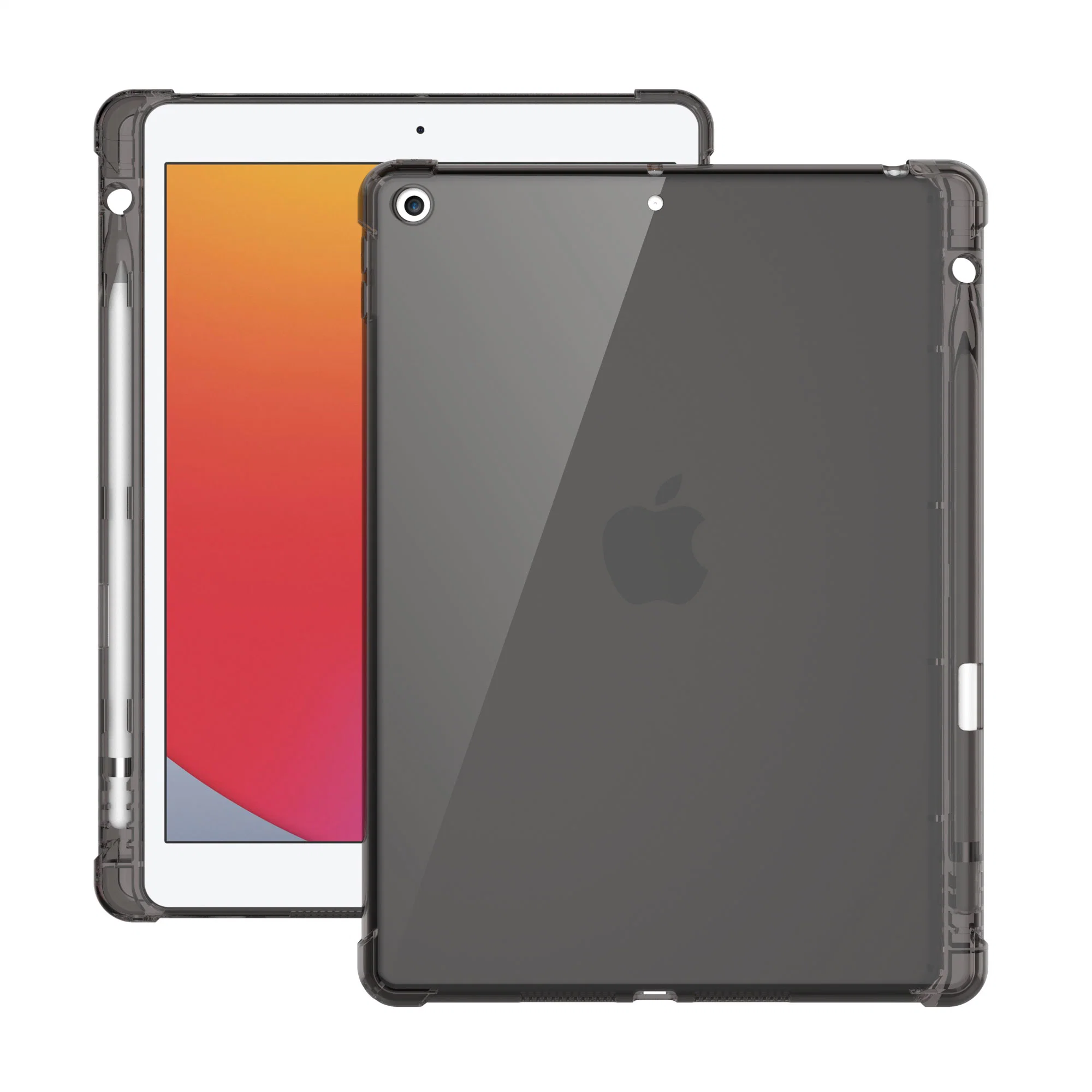 Transparent Back Case Silicone Slim Cover for iPad 10.2 for iPad 10.5 Case with Pencil Holder