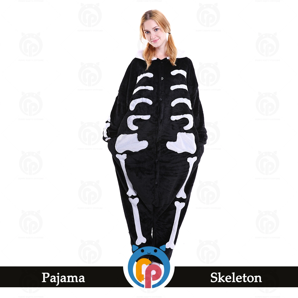 Adult Halloween Holiday Custom Wholesale Cartoon Scary Skeleton Party Costume