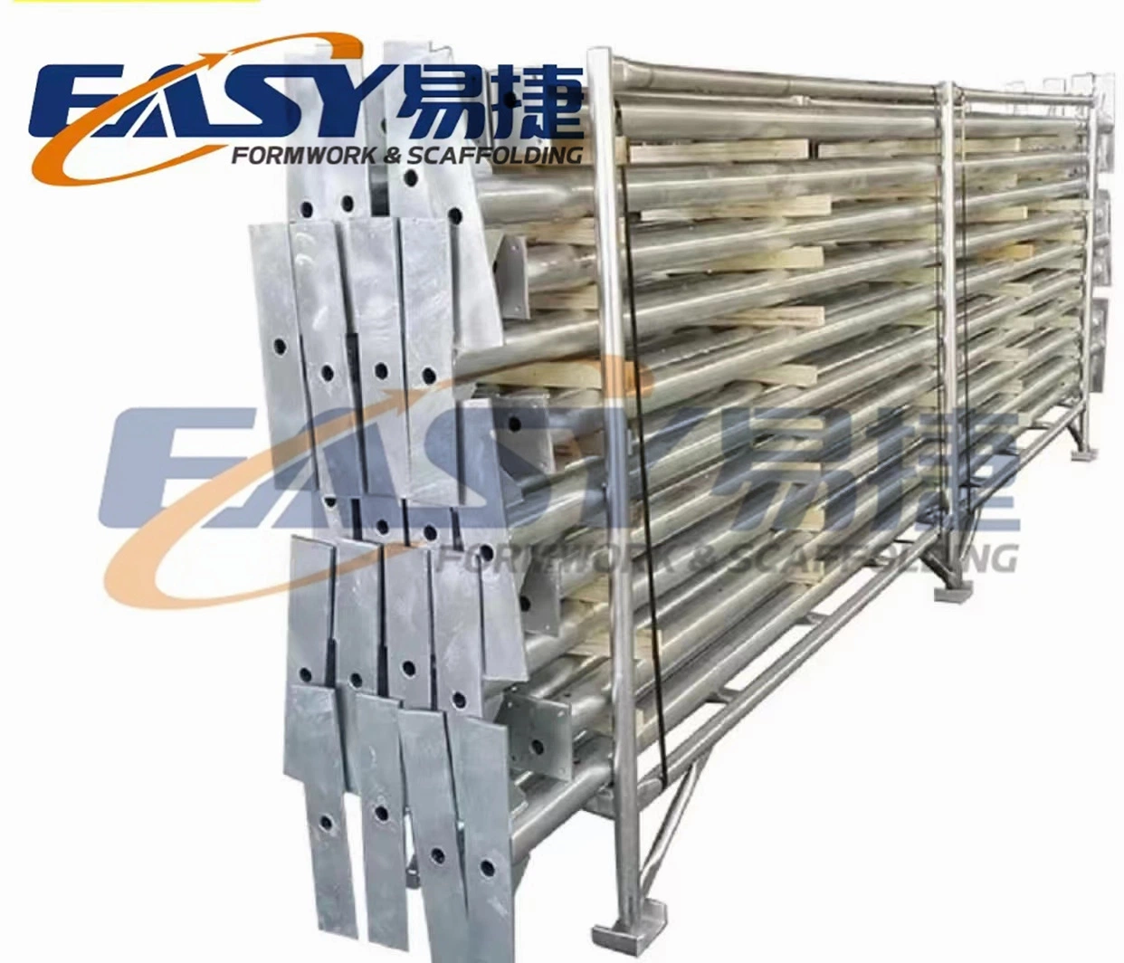 Easy Scaffolding DIP caliente galvanizado Heavy Duty ajustable Polo de metal