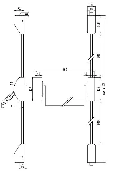 Complete Emergency Panic Bar with Lock