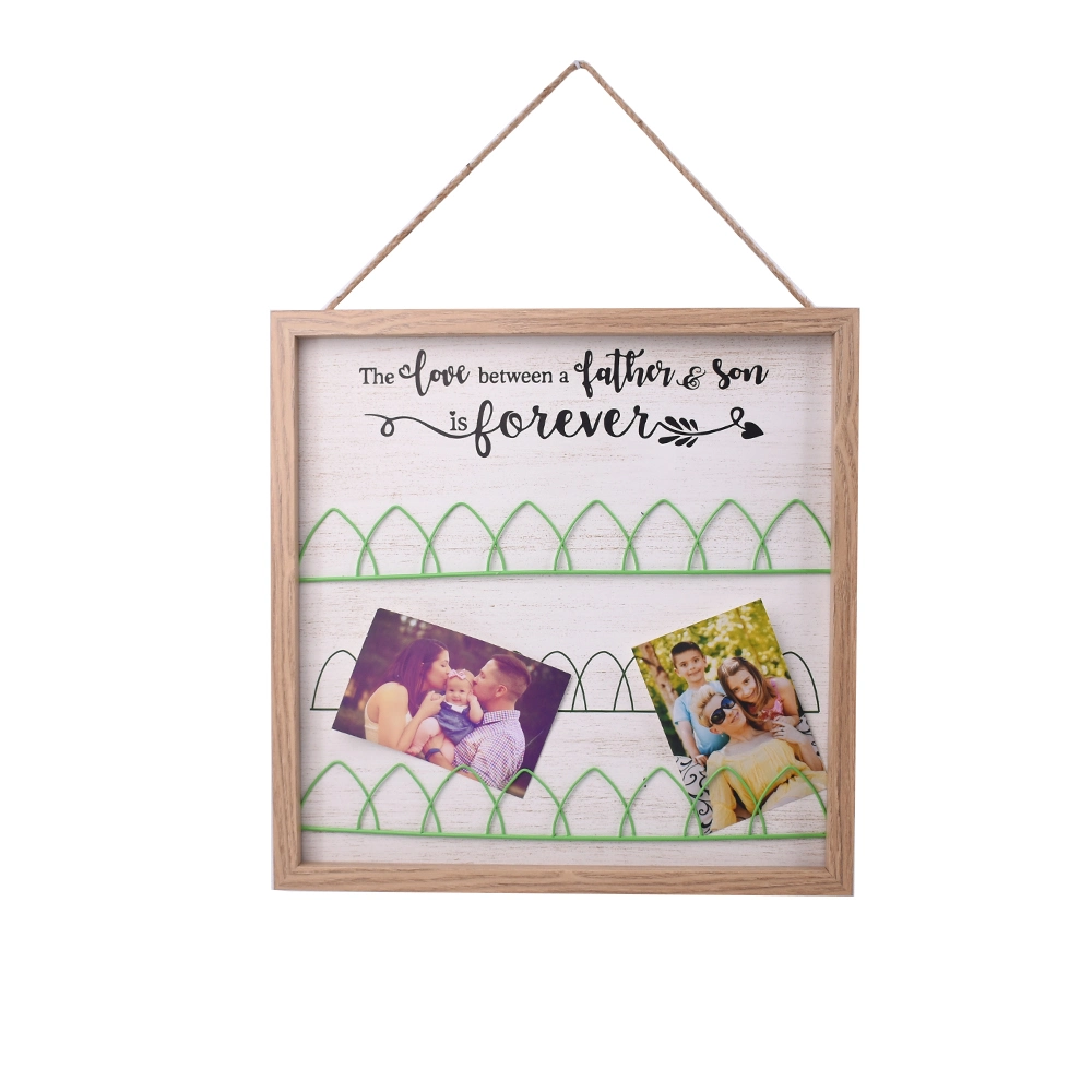 New Custom MDF Photo Frame with Metal Wire Clip for Home Decoration