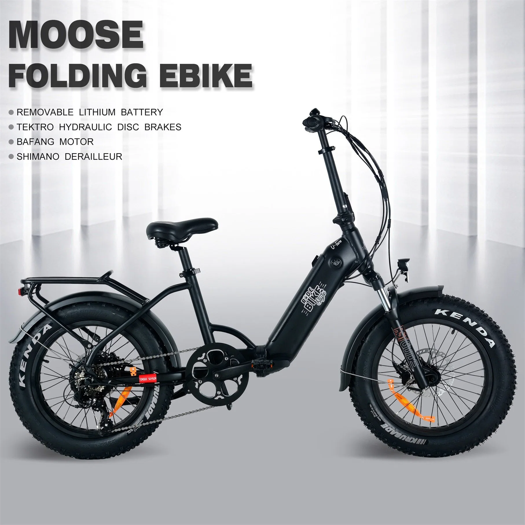 New Foldable Ebike with 750W Bafang Motor Fat Tire Dirt Bike Foldable Electric Bike for Adults