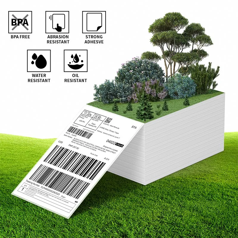 Thermal Label 4X6 BPA-Free 100X150 Thermal Stickers for Shipping and Logistic