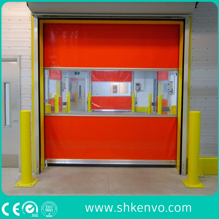 Industrial Automatic Overhead Flexible Fabric High Speed Rapid Action Roll Doors Remote Control