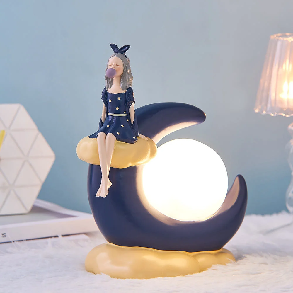 Nordic Home Creative Girl Lighting غرفة نوم المبيت طاولة ضوء ليلي الديكور