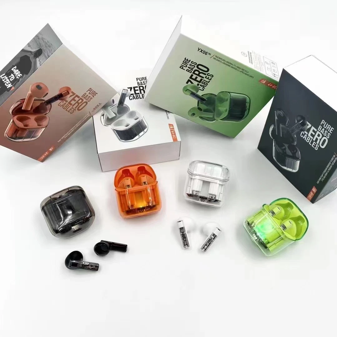 Mini Headphones Popular Transparent Mobile Accessories Bt 5.0 Wireless Sterio Earbuds Light Earphone