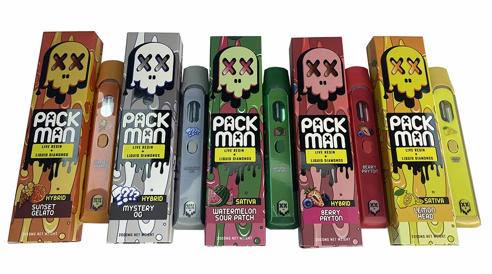 Packman desechables VAPE plumas Vapes vacíos desechables 2,0ml E Cigarette Barlocopos 380mAh batería recargable vacía 1ml vaporizador con Embalaje