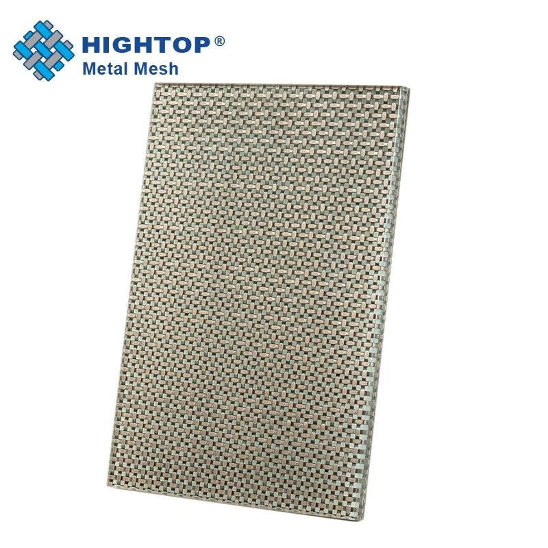 Safety Decorative Tempered Metal Mesh Laminated Glass for Security Door