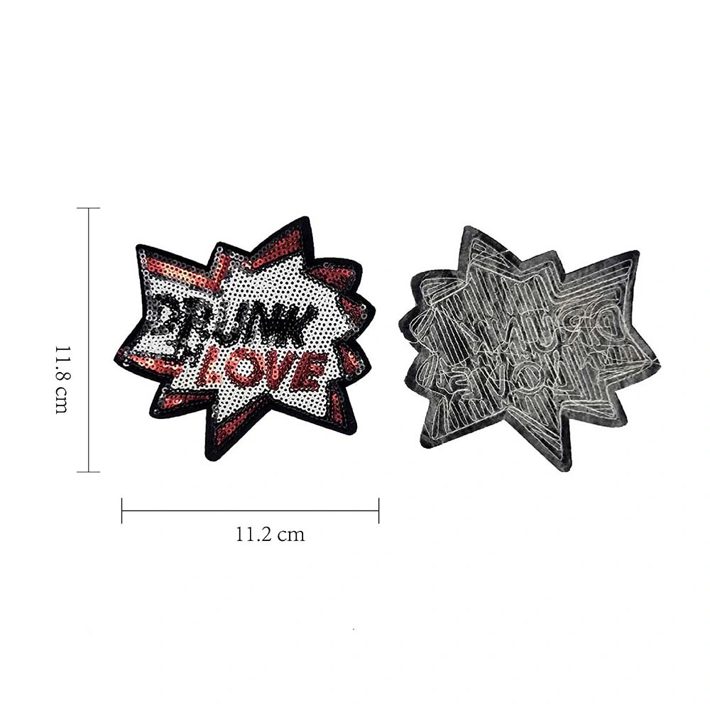 Wholesale/Supplier Free Sample Sequin Design Custom Logo Patches for Clothing