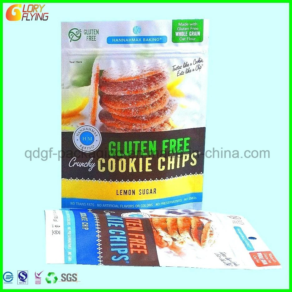 Laminated Paper/Biodegradable/Food Grade Plastic Packaging Ziplock/Zipper/Tea Bag for Al Foil Package Food Pouch Doypack with Window Packing Cookies/Chips.