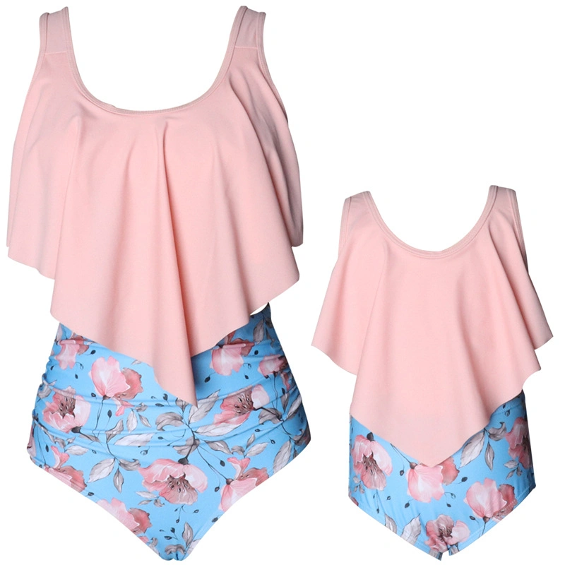 Wholesale/Supplier Customized Two-Piece Swim Wear Parent-Child Beach Split Bathing Suit