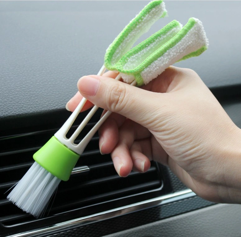 Mini Duster Double Ended Vent Duster Brush Conditions Car Air Outlets Quick Clean Removable