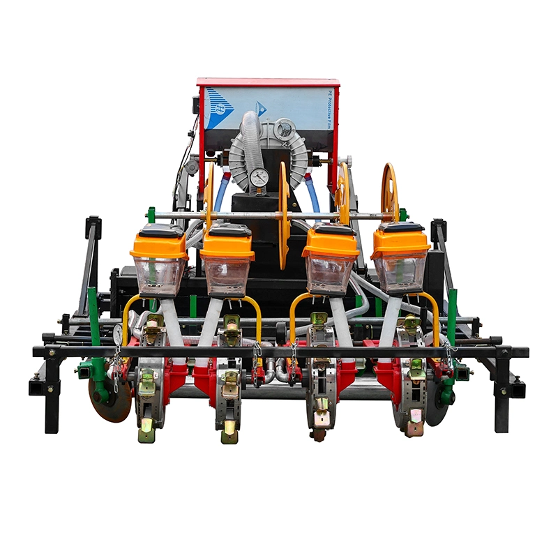 Máquina todo en uno de labranza rotativa de semillas de calabaza con succión de aire, fertilización, compactación, colocación de película de dropper y siembra, con precios descontados