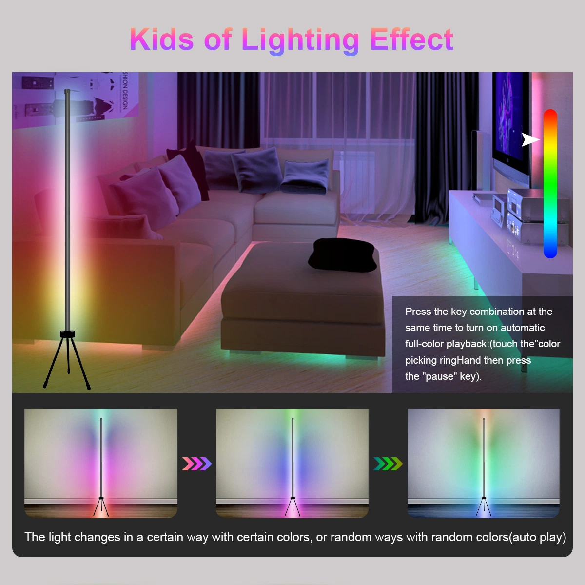 Smart Tuya WiFi Control remoto atenuable permanente moderno LED RGB Suelo de luz para la decoración de la fiesta de Navidad