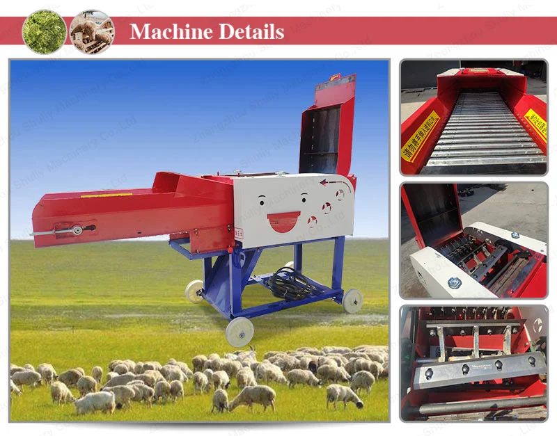 Alimentación automática completa hacer máquina de cortar pasto paja Granja Cortadoras,