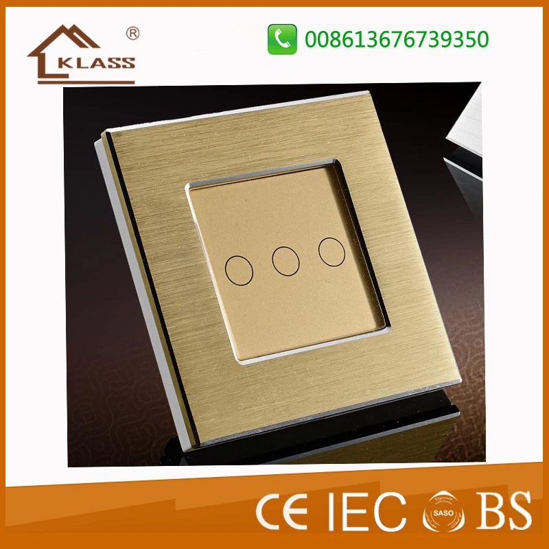 New Fashion Golden Touch Button Switch 2gang Smar Witch