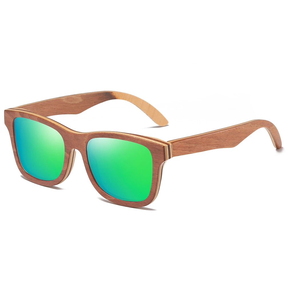 Venta caliente polarizado artesanal de madera de esquí de logotipo personalizado de Moda Gafas de sol