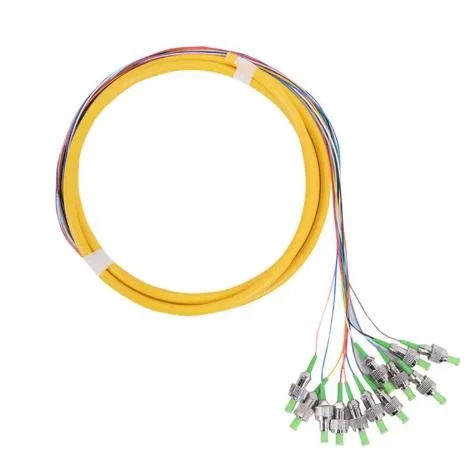 FC APC UPC 12 Core Single Mode Fiber Optic Pigtail mit geringem Einfügungsverlust für Cloud Storage Networks, Telcom und Datacom