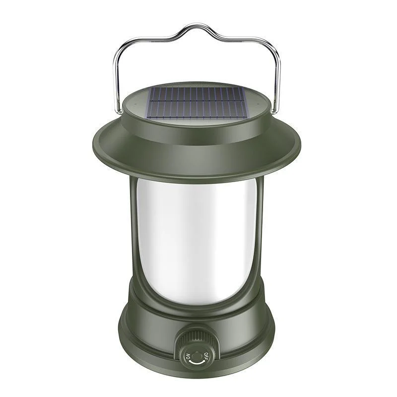 Multifunctional Folding Solar Light Camping Lamp Type-C Rechargeable Outdoor Light for Garden