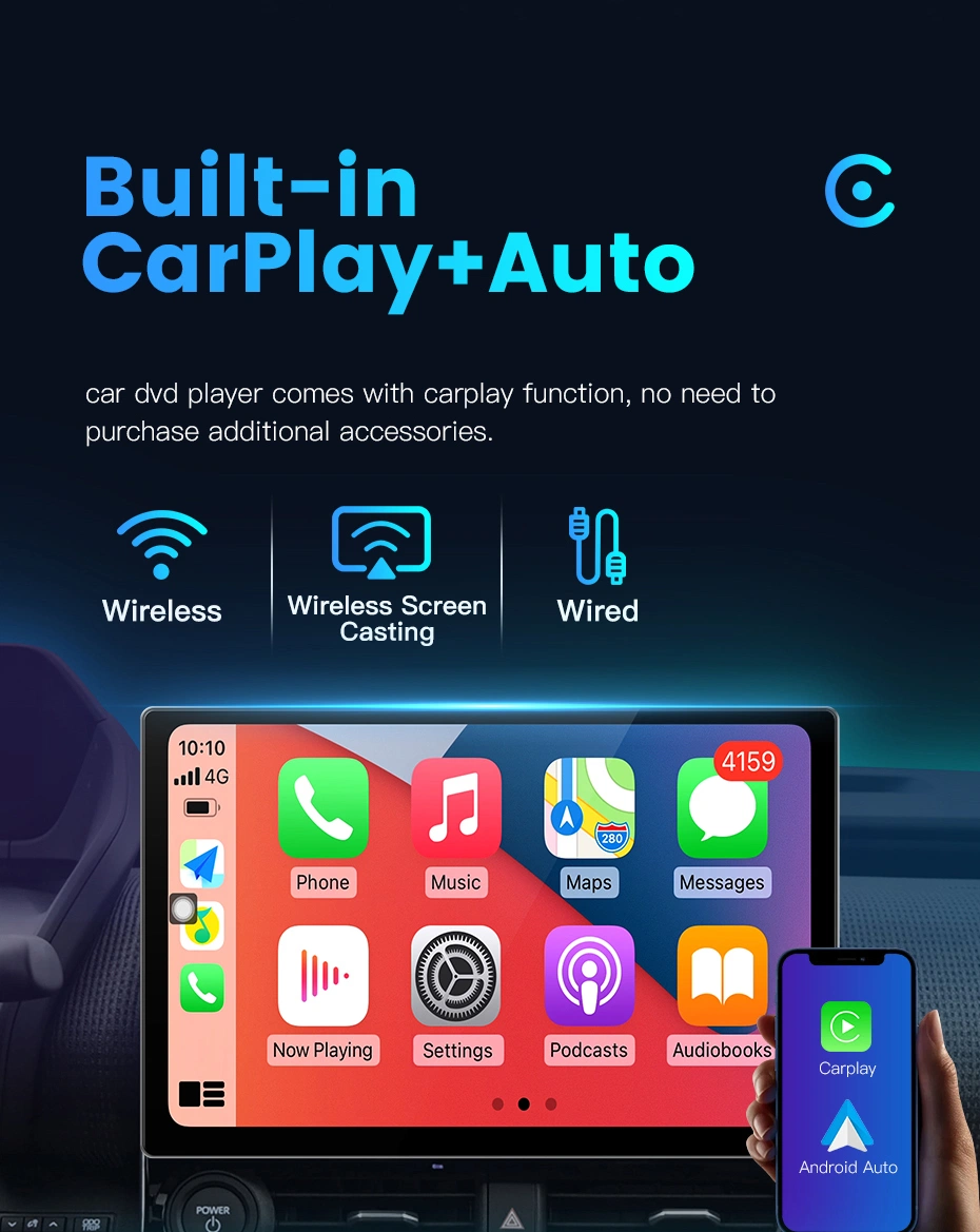 Coche de radio de 13,1 pulgadas Android 2000*1200 IPS/Qled de 13 pulgadas de pantalla 2 DIN 12 para Android Carplay universal para coche reproductor de DVD