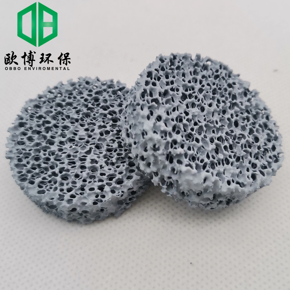 Filtre en mousse céramique au carbure de silicium à haute résistance pour la filtration des pièces métalliques.