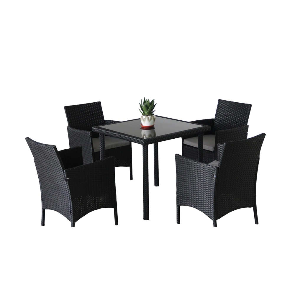 5 PCS Restaurante Muebles al aire libre Patio comedor otros Ratán / Muebles de mimbre