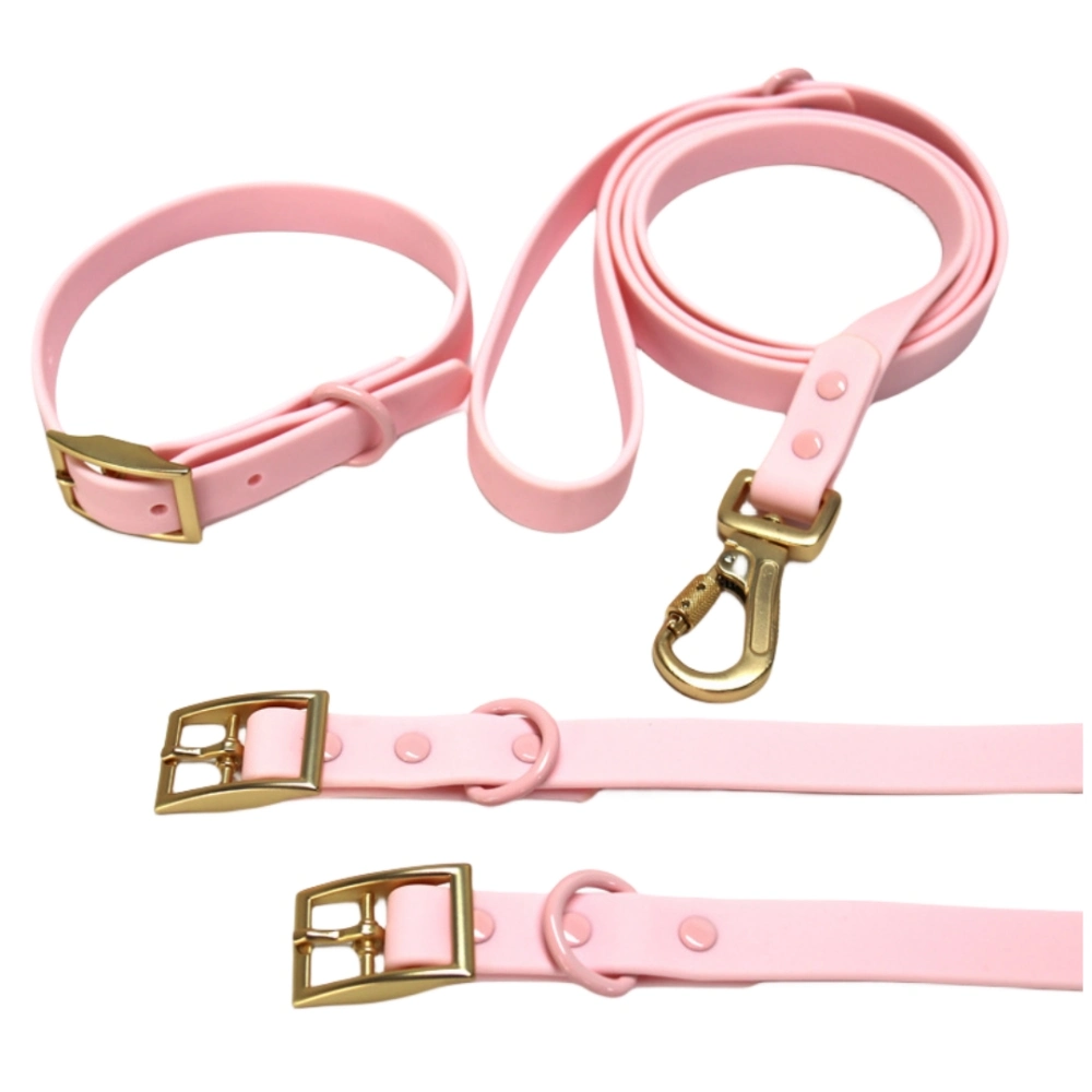 Customization Pet Supply Wholesale Water Proof PVC Dog Collar and Leash