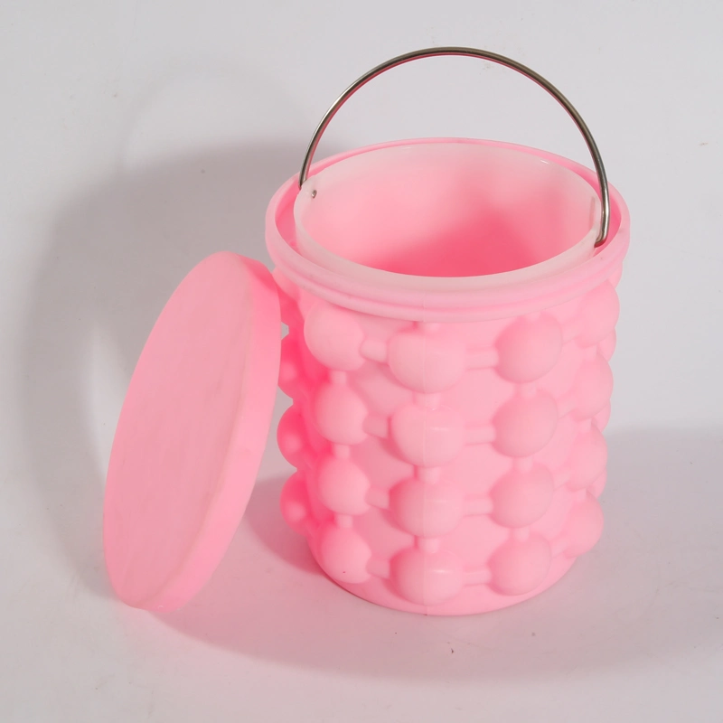 Practical Ice Bucket Made of Silicone Resin