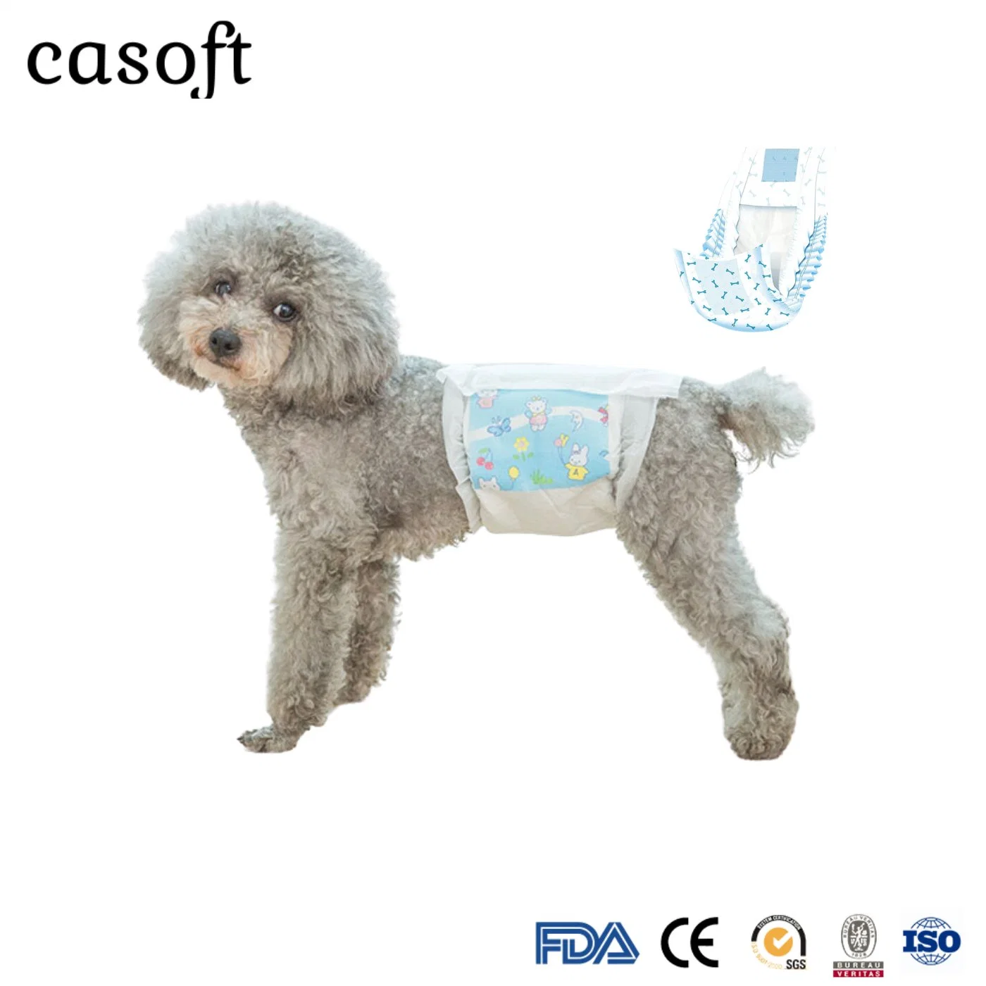 Amazon Hot Sell mascota fisiológico pantalones Gran Perro macho menstrual Pañal papel de tocador Corea Japón