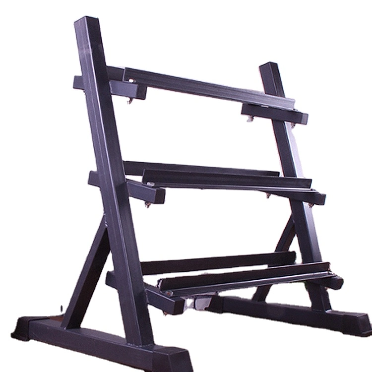 El levantamiento de pesas pesa Gimnasio Rack Utiliza negro pesa tres niveles de potencia la formación pesa Rack Rack