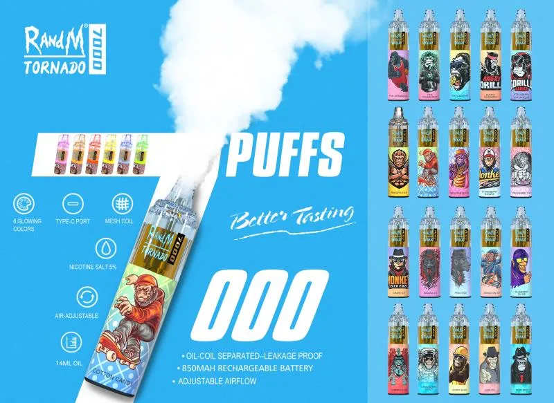 ODM OEM Fruit Flavors desechable VAPE Pen Wholesale/Supplier 7000puffs Salud E-cigarrillo