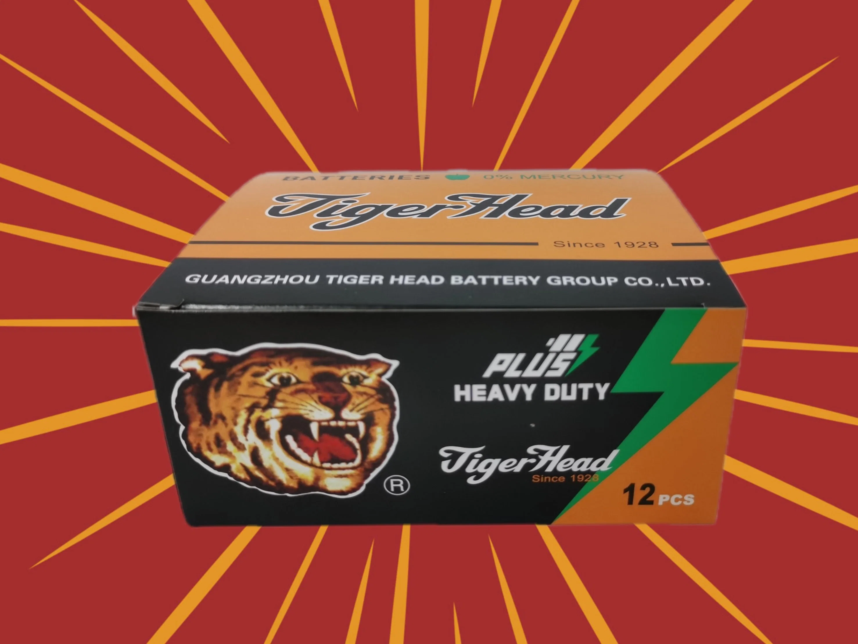 بطارية Tiger Head D Size R20p Plus للخدمة الشاقة لمدة سخان الماء