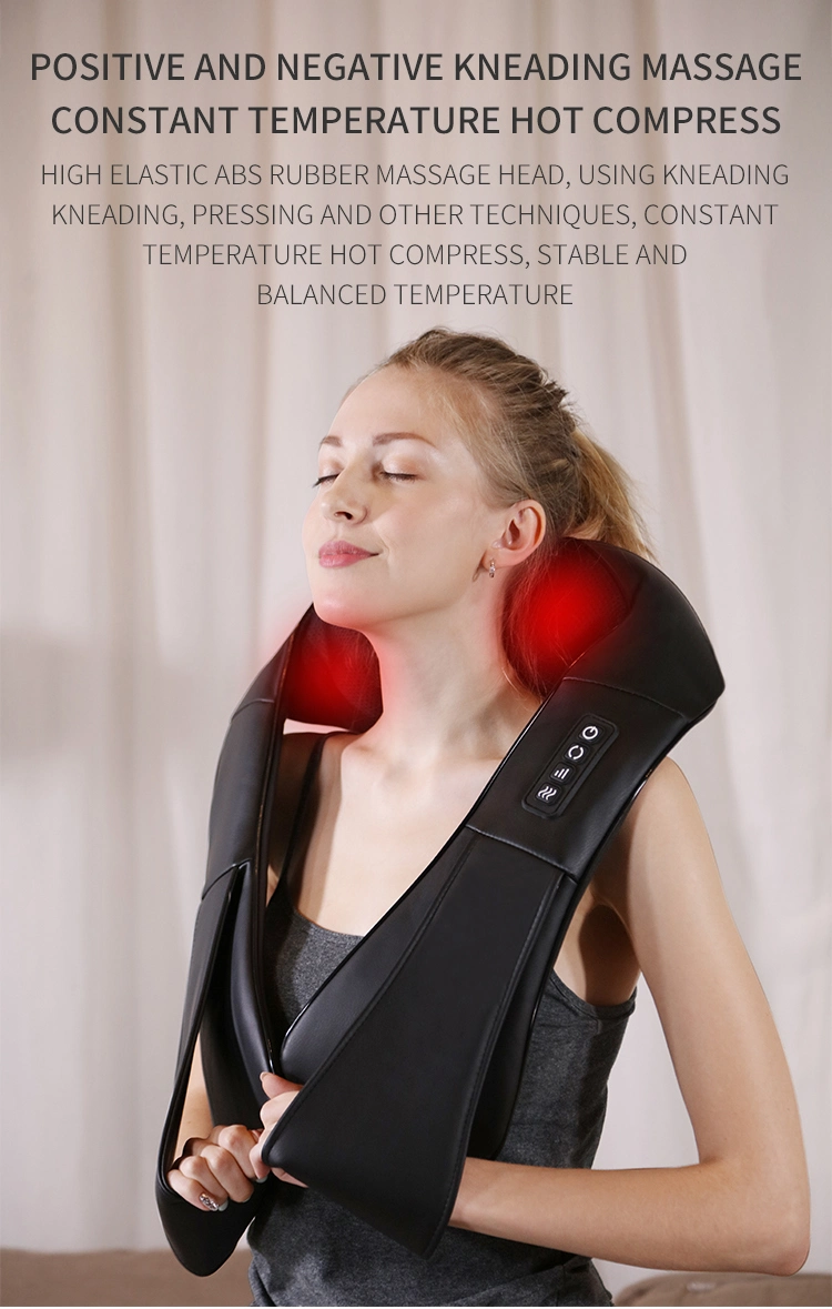 Nuevo producto caliente Multi Frequency hombro cuello cervical Mantón de masaje eléctrica 15min de calor de la vibración Mantón de masaje para amasar