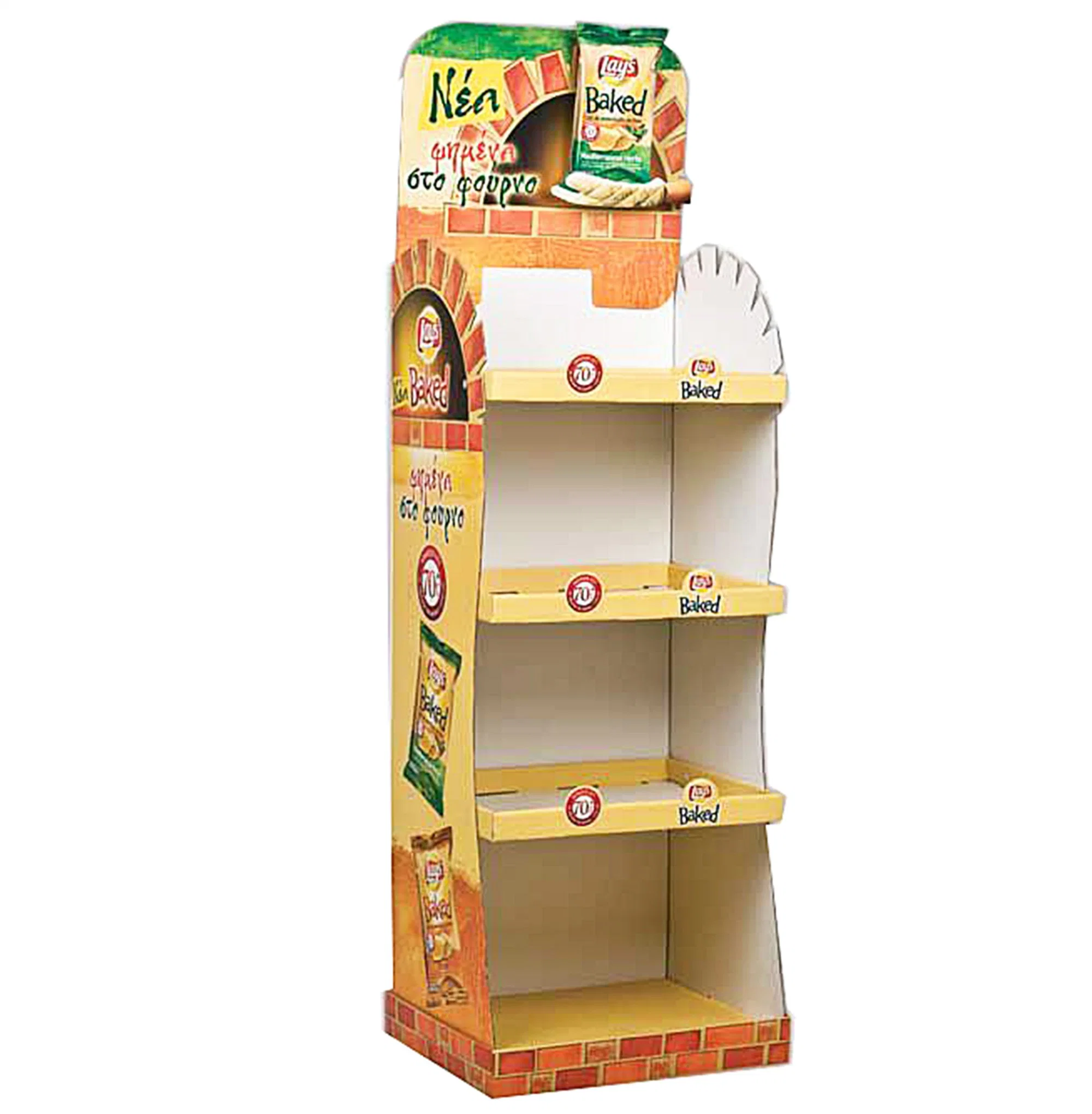 Easy Assemble 4 Tiered Cardboard Retail Product Displays