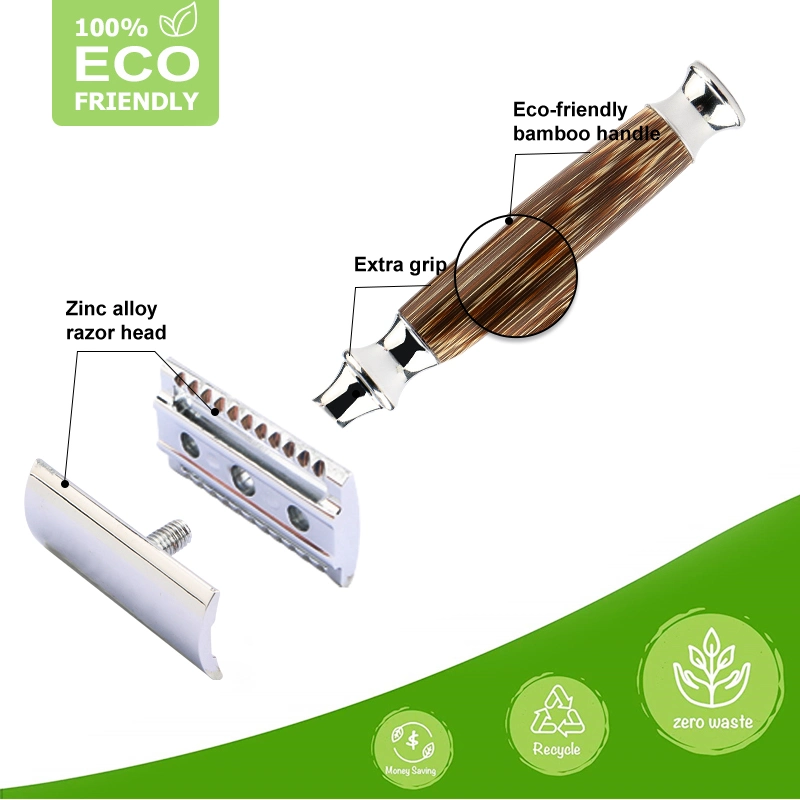 Eco Living Generic Double Edge Bamboo Safety Razor Classic Shaving Razor Body Shaver