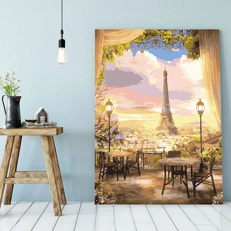 Beautiful Tower Scenery Paint by Numbers for Room