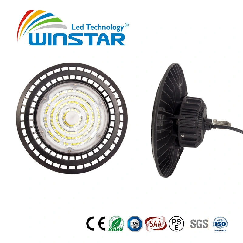 130-200lm/W 100W/150W/200W G5th UFO Highbay Industry Light with Motion Sensor for Option