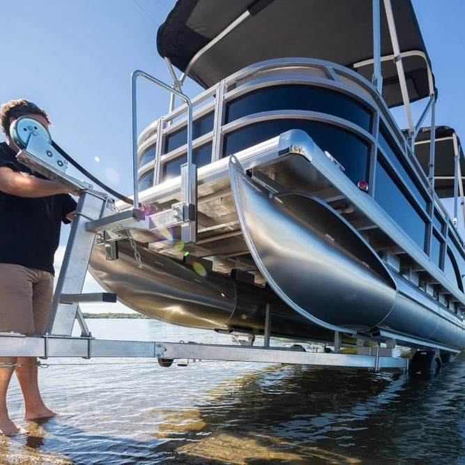 Modelo americano 19FT-25M personalizados de alumínio Luxury Family visitar a parte de água Pontoon Boat