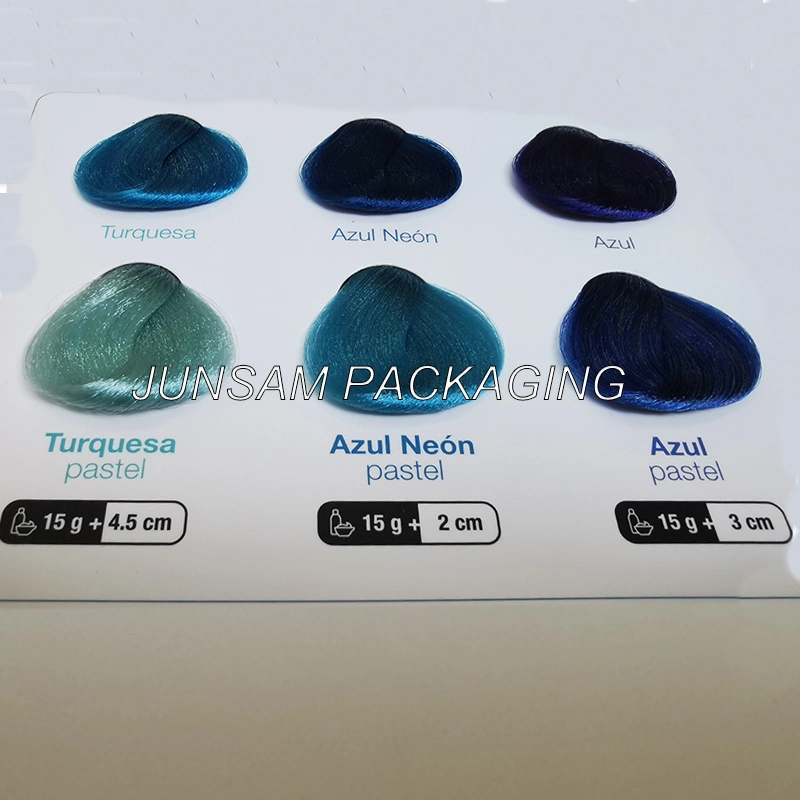 Custom Synthetic Hair Dye Color Reflection Catalogue Chart Booklet Various Swatches