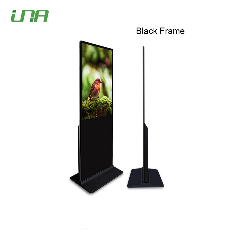 49inch pantalla LCD Super Slim Totem pie reproductor de publicidad Con ruedas