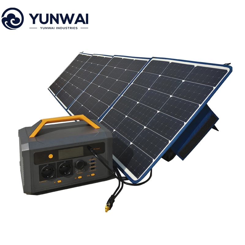 200W Portable Solar Panel Kit with Bulbs Mobile Charger Solar Light System