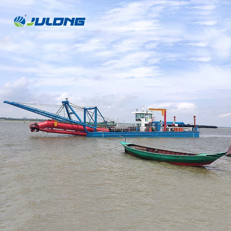 Buena calidad 16 pulgadas con Commins Motor de arena de barro fiable Cortador hidráulico Dredger de succión Dredger diésel en el río o. Máquina de dragado de la Minería de Oro del Lago