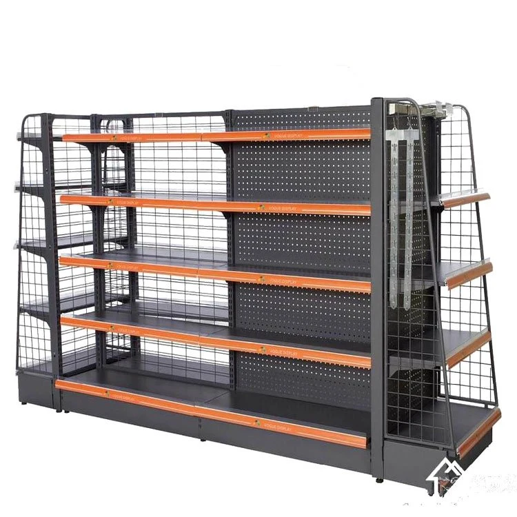 2022 Wire Mesh Gondola Shelving White Supermarket Racks Shelves