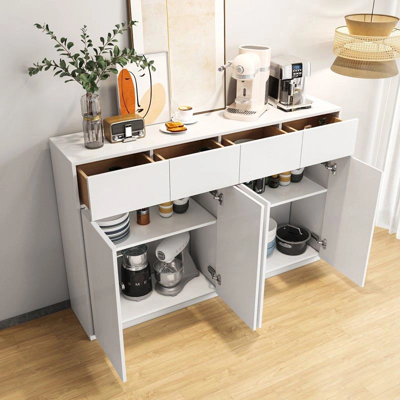 Modern Style Living Room Big Space Double Door Kitchen Sideboard Functional Storage Sideboard Cabinet Side Table Dining Room Furniture