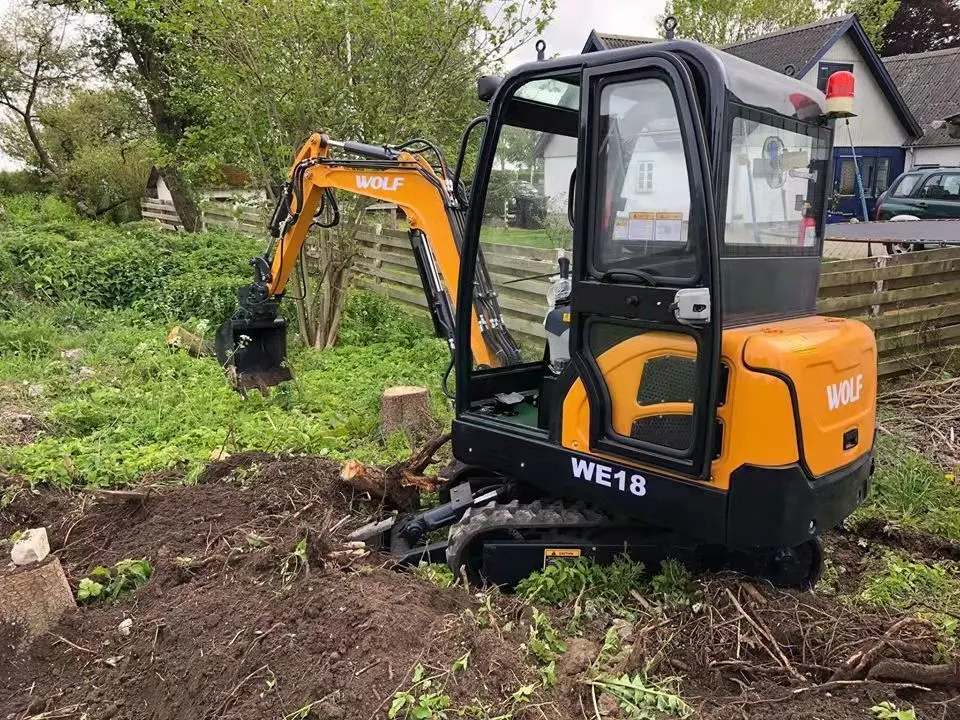 China Hersteller Wolf We18 Hydraulic 1,8ton mit CE / EPA Approved Crawler Klein/Mini Bagger/Digger Preis für Bau/Farm/Garten