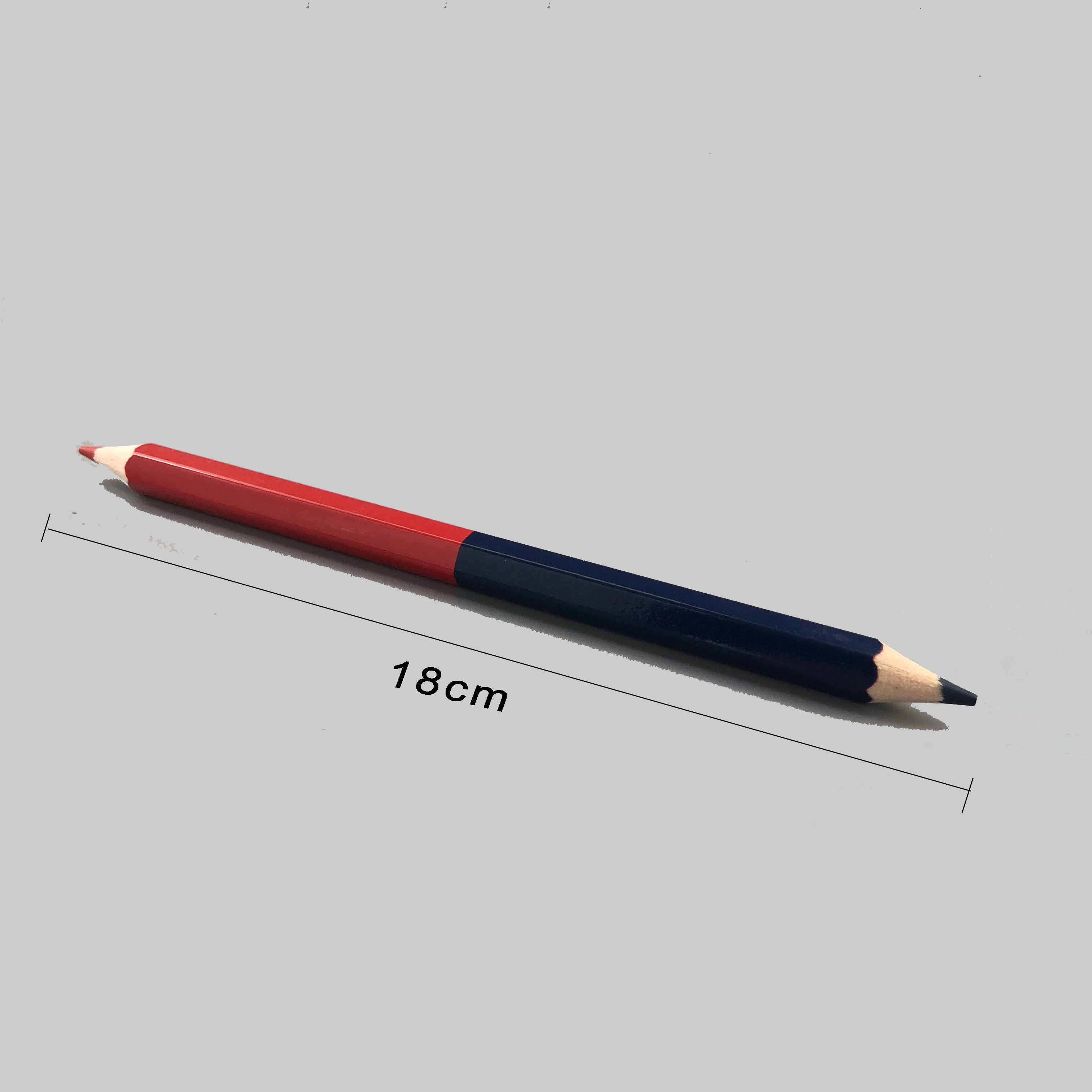 7 Inch Double Ended Red Blue Double Color Pencil for School Office Drawing and Write Color Pencil