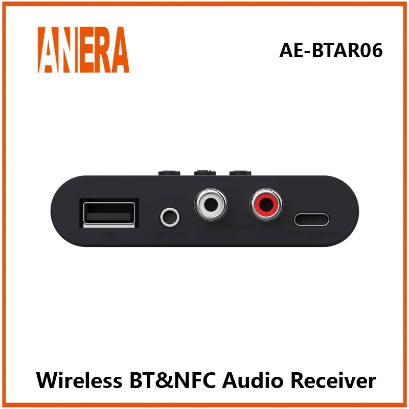 NFC Anera V5.1 Receptor de audio inalámbrico Bluetooth Car Audio Música Adaptador Bt para el alquiler de TV auriculares