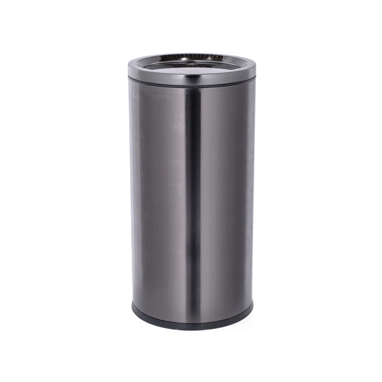 Stainless Steel Rounded Shape Lobby Ashtray Waste Bin